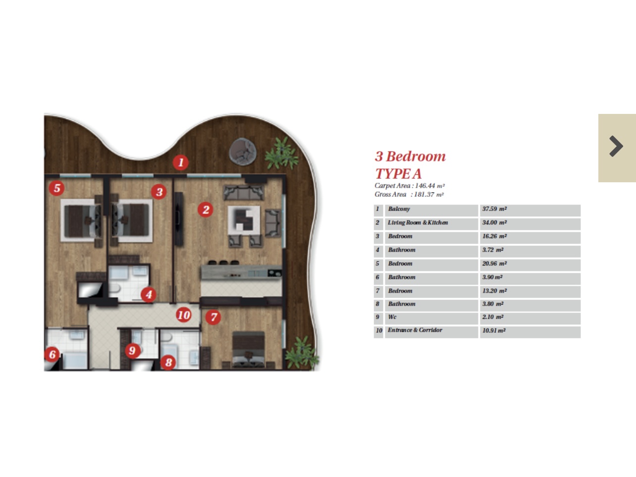 THE MIRAGE ( two bedrooms)